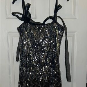Lulu's Black Sequin Dress